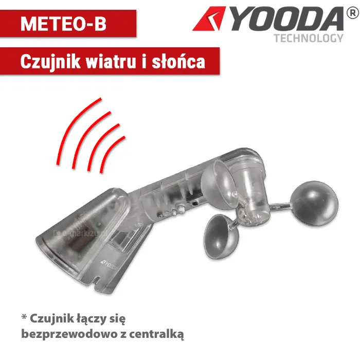 Czujnik wiatru i słońca METEO-B, przewodowy. 1611627