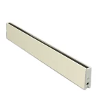 Kompletny profil typu H w kolorze kremowym, przeznaczony do drzwi z systemu Auris, zaprezentowany w wersji z zaślepką montażową. Element wykonany jest z aluminium lakierowanego proszkowo, co zapewnia trwałość oraz spójność estetyczną z pozostałymi komponentami systemu. Profil posiada przekrój w kształcie litery H z wewnętrzną uszczelką, umożliwiający stabilne osadzenie wypełnienia drzwiowego. Widoczna na końcu profilu zaślepka z otworem montażowym wskazuje na gotowość elementu do instalacji w ramach systemu przesuwnego. Profil dostępny w wymiarach: 64cm, 82cm, 98cm, 104cm.