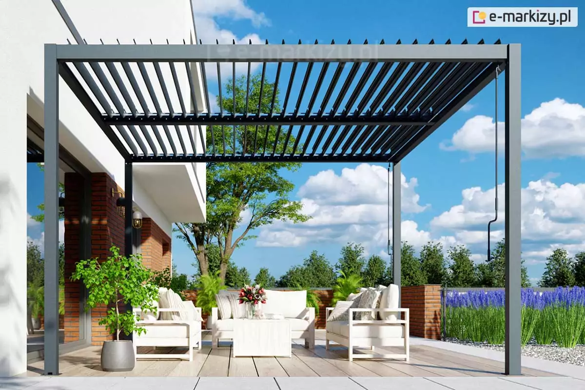Lamelowe pergole tarasowe, pergola lamelowa global
