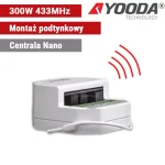 Centralka NANO 1-kanałowa pozwala na sterowanie napędem za pomocą wybranego pilota oraz przełącznika bez podtrzymania (klawiszowego lub kluczykowego),