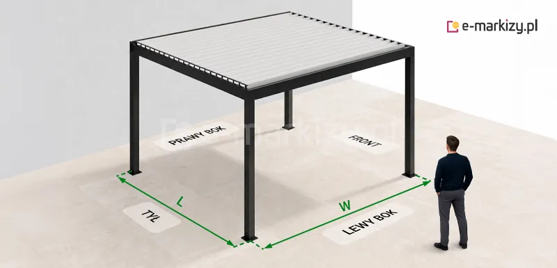 Pergola Wolnostojąca SB550 Pomiar