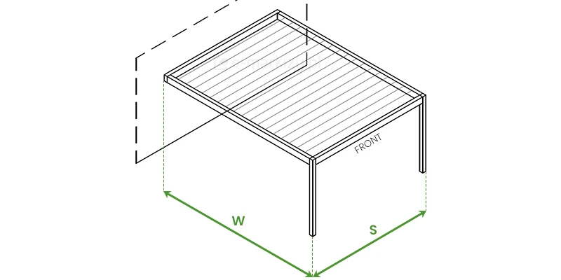Pergola Przyścienna SB450 Pomiar