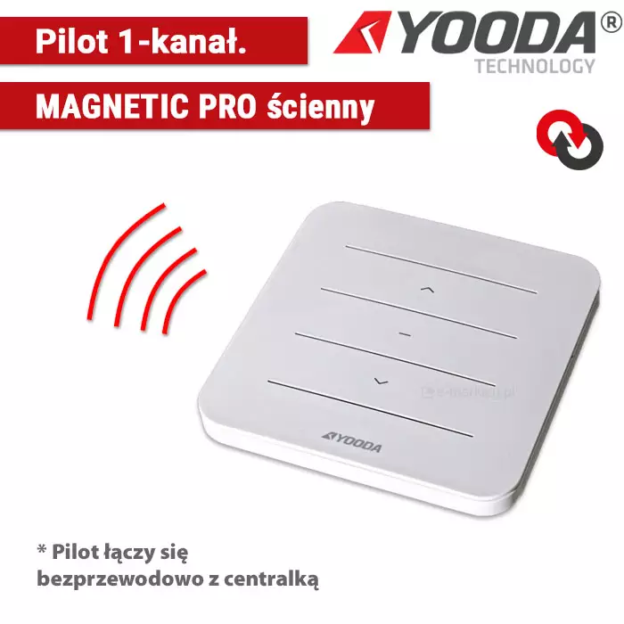 Pilot ścienny MAGNETIC PRO 1-kanałowy YSH, 1712770H