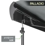 Podpora lux do markizy Palladio Aluprof na haku umożliwiającym łatwy montaż i demontaż