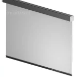 Trójwymiarowa wizualizacja produktu refleksol 85 SA Selt w ujęciu izometrycznym, prezentująca kompletną roletę zewnętrzną na jednolitym białym tle. System składa się z górnej kasety o kwadratowym przekroju, wykonanej z matowego aluminium w kolorze ciemnego antracytu. Charakterystycznym detalem tego modelu są jasnoszare, kontrastujące dekle boczne zamykające kasetę. Z wnętrza obudowy wysunięty jest ekran z gładkiej tkaniny technicznej w kolorze jasnoszarym, która kończy się na dole estetyczną, ciemną belką dolną o smukłym profilu. Po prawej stronie rolety widoczny jest pionowo zwisający łańcuszek kulkowy w kolorze białym, przeznaczony do manualnej obsługi mechanizmu. Konstrukcja cechuje się nowoczesnym, minimalistycznym designem i precyzyjnym dopasowaniem elementów, typowym dla systemów osłonowych klasy premium.