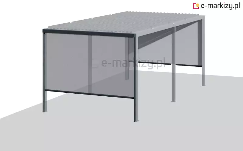 Pergola bioklimatyczna z bocznymi refleksolami typu ZIIP