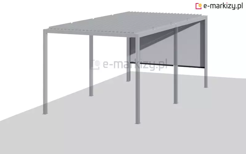 Pergola bioklimatyczna z bocznymi refleksolami typu ZIIP