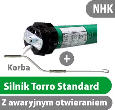 Napęd Silnik do markiz TORRO NHK standard do wszystkich modeli markiz – z awaryjnym otwieraniem + korba