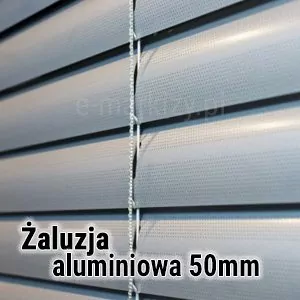 Żaluzja pozioma z lamelkami aluminiowymi o szerokości 50mm
