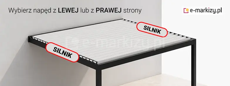 Pergola Aluprof przyścienna z lamelami - wybór miejsca umieszczenia na pędu