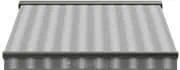 3864 FOGGIA to tkanina markizowa w szare pasy, doskonała do nowoczesnych konstrukcji aluminiowych. Stonowana i elegancka.