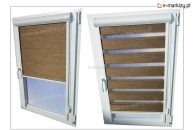 roleta w kasecie lux kombi dzień-noc z prowadnicami materiałowa
