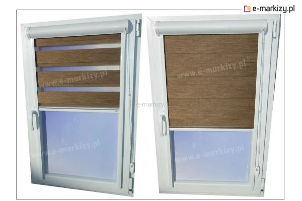 roleta w kasecie lux kombi dzień-noc z prowadnicami materiałowa