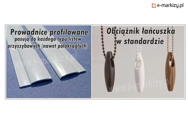 roleta w kasecie lux z prowadnicami plaskimi