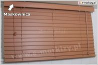 Maskownica zasłania stalową rynnę i mechanizmy żaluzji