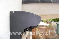 półkaseta markizowa w kolorze grafit strukturalnym (dopasowana do koloru markizy)