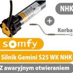 Somfy Gemini s25-wk NHK awaryjne otwieranie korbą