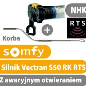 Somfy Vectran s50-rk RTS do markiz z awaryjnym otwieraniem, sterowanie korbą, wbudowana centralka RTS