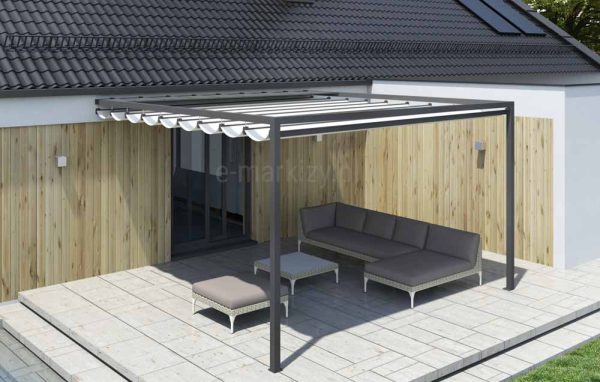 Pergola ścienna dragon, pergola przyścienna, pergola mocowana do ściany, pergola na ścianę
