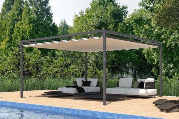 Pergola tarasowa wolnostojąca dragon, pergola na słupach, pergole aluminiowe, pergole tarasowe na wymiar