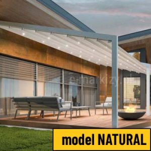Pergola tarasowa przyścienna natural, pergola ścienna