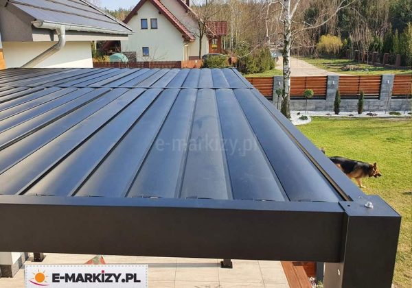Pergola tarasowa 4-metrowa lamelowa, pergola aluminiowa 300x400, regular