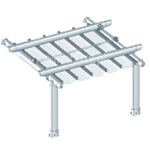 Pergola przyścienna poprzeczna costa, wycena pergoli, pergole tarasowe wycena