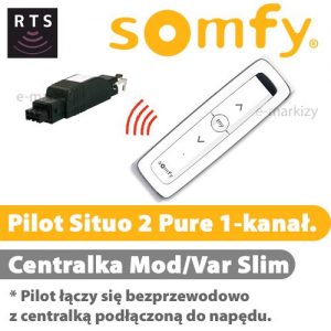 Pilot somfy situo 2 rts pure 1870403 - Pilot Situo 1 PURE II + Centrala Mod/Var Slim Receiver RTS