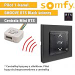 Automatyka do refleksoli, somfy pilot smoove rts black 1810882, Pilot Smoove RTS Black - 1szt + centralka Mini RTS