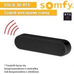 Czujnik wstrząsu eolis 3d black rts 9013847 somfy