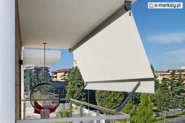 Markiza balkonowa do balustrady italia, markiza mocowana do balustrady