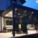 Pergola tarasowa z oświetleniem led, pergola luxury oświetlenie led