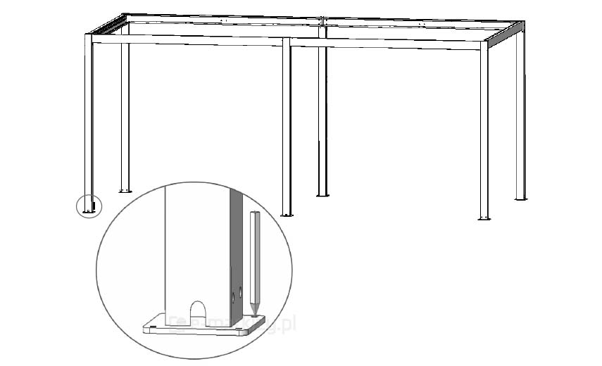 Instrukcja montażu pergoli lamelowej global, pergola z lamelami montaż, montowanie pergoli lamelowej
