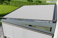 Zewnętrzna osłona przeciwsłoneczna veranda selt z tkaniną akrylową w jasnoszarej kolorystyce