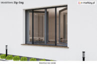 Moskitiera okienna plisowana zig-zag montaż na oknie