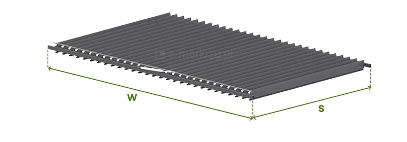 Instrukcja wymiarowania dachu lamelowego selt model SB400md (moduł dachowy)