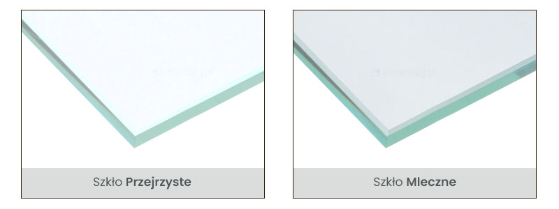 Szkło stosowane w zadaszeniach występuje w odcieniach przejrzystym oraz mlecznym