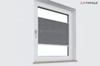 Roleta plisowana umożliwia częściowe zasłonięcie okna w różnych jego częściach dzięki prowadnicą sznurkowym