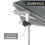 Podpora standard w markizie Silver plus w kolorze białym