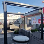 Pergola ogrodowa tako na ekspozycji sklepu e-markizy w firmie Adams Centrum Handlowe w Żarach