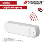 Czujnik wstrząsów Yooda Shake YSH firmy Yooda łączy się bezprzewodowo z centralką i steruje markizą lub roletą