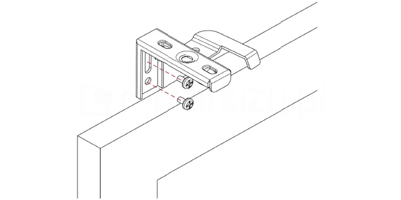 Żaluzja pozioma drewniana 50mm uchwyt twist do montażu inwazyjnego