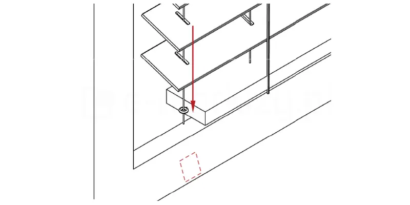 Miejsce montażu prowadzenia bocznego żaluzji