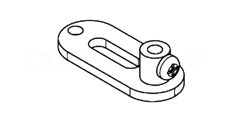 Uchwyt płaski do prowadzenia bocznego żaluzji aluminiowej 50 mm