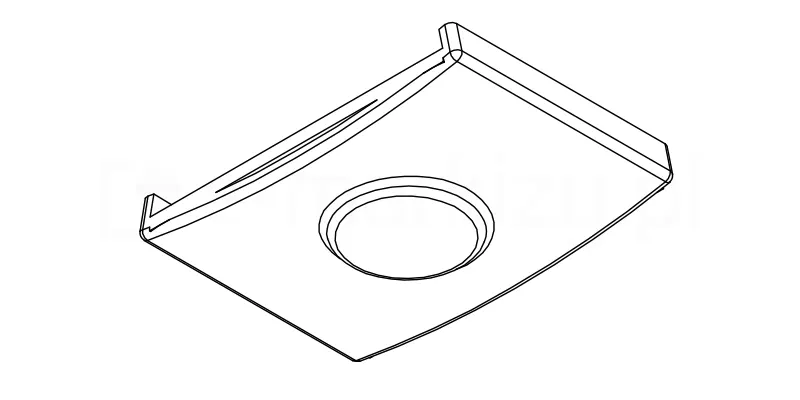 Korek z tworzywa maskujący otwory na sznurek i drabinkę w żaluzji aluminiowej 50 mm