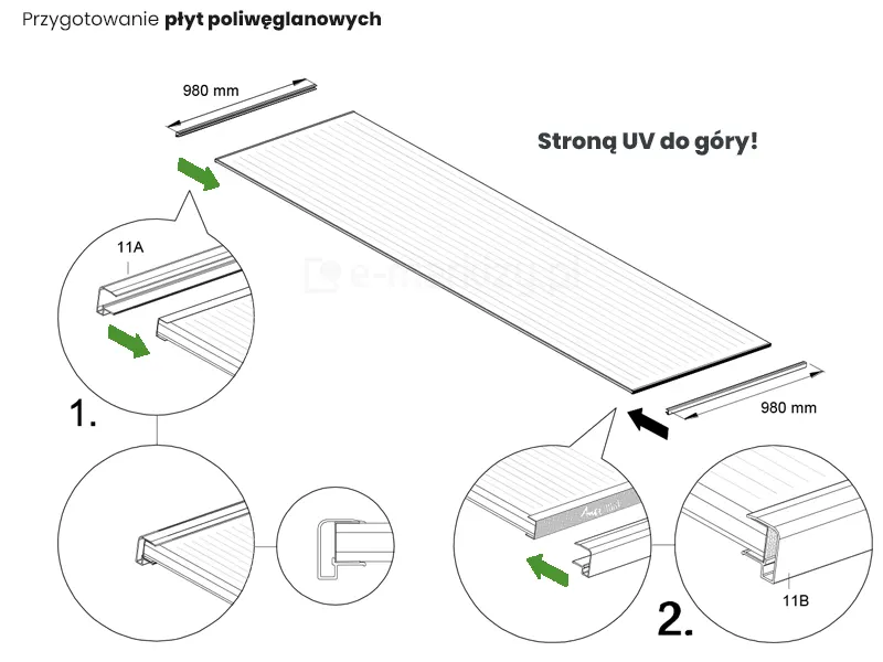 Przygotowanie plyt poliweglanowych nebbiolo deponti