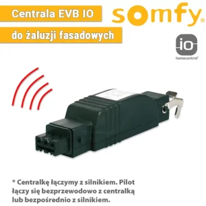 Centrala Somfy EVB IO do żaluzji fasadowych wersja z wtykami Hirschmanna 868-870 MHz IP54 Homecontrol