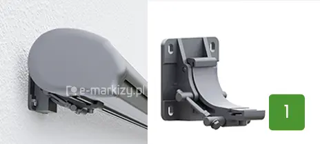 Do montażu markizy Dakar Selt na ścianie używane są wzmocnione uchwyty ścienne Selt