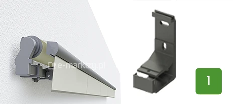 Do montażu markizy Jamaica Selt na ścianie używane są standardowe uchwyty ścienne Selt