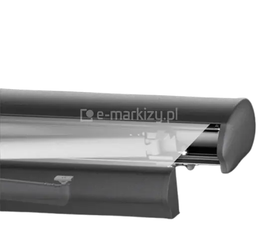 System markizy kasetowej Dakar Selt ukazujący mechanizm chowania materiału w obudowie w celu ochrony przed warunkami atmosferycznymi.